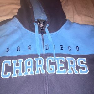 San Diego Chargers full zip hoodie